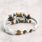 Fortune Jewel Tibetan Evil Eye Leather Adjustable Protection Bracelet