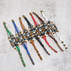 Fortune Jewel Tibetan Evil Eye Leather Adjustable Protection Bracelet