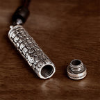 Fortune Jewel Copper Fu Character Dragon Pattern Balance Pendant Necklace