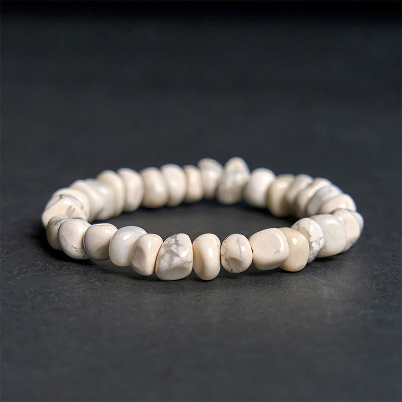 Fortune Jewel White Turquoise Irregular Blocks Courage Bracelet