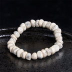 Fortune Jewel White Turquoise Irregular Blocks Courage Bracelet