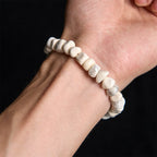 Fortune Jewel White Turquoise Irregular Blocks Courage Bracelet