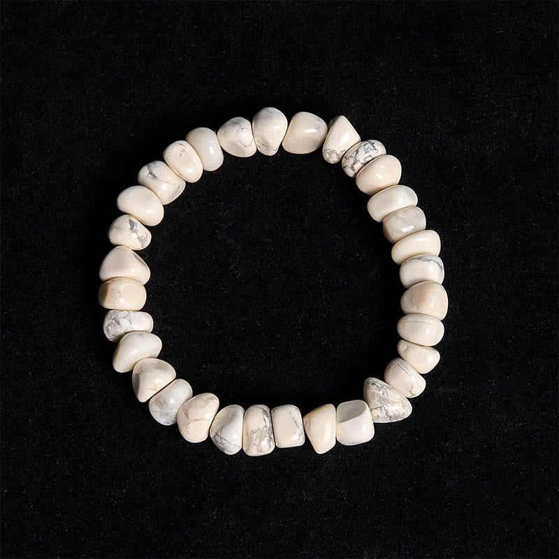 Fortune Jewel White Turquoise Irregular Blocks Courage Bracelet