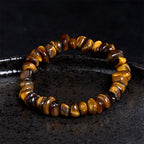 Fortune Jewel Tiger Eye Irregular Blocks Courage Bracelet