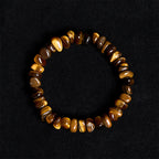 Fortune Jewel Tiger Eye Irregular Blocks Courage Bracelet