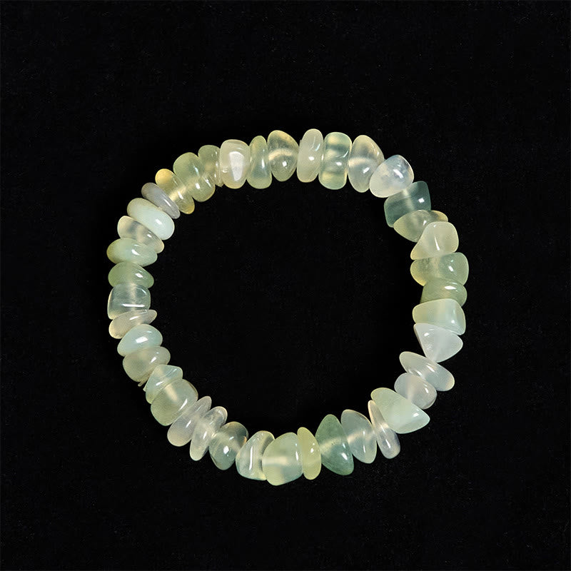 Fortune Jewel Natural Peridot Irregular Blocks Peace Bracelet
