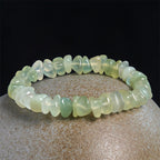 Fortune Jewel Natural Peridot Irregular Blocks Peace Bracelet