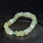 Fortune Jewel Natural Peridot Irregular Blocks Peace Bracelet