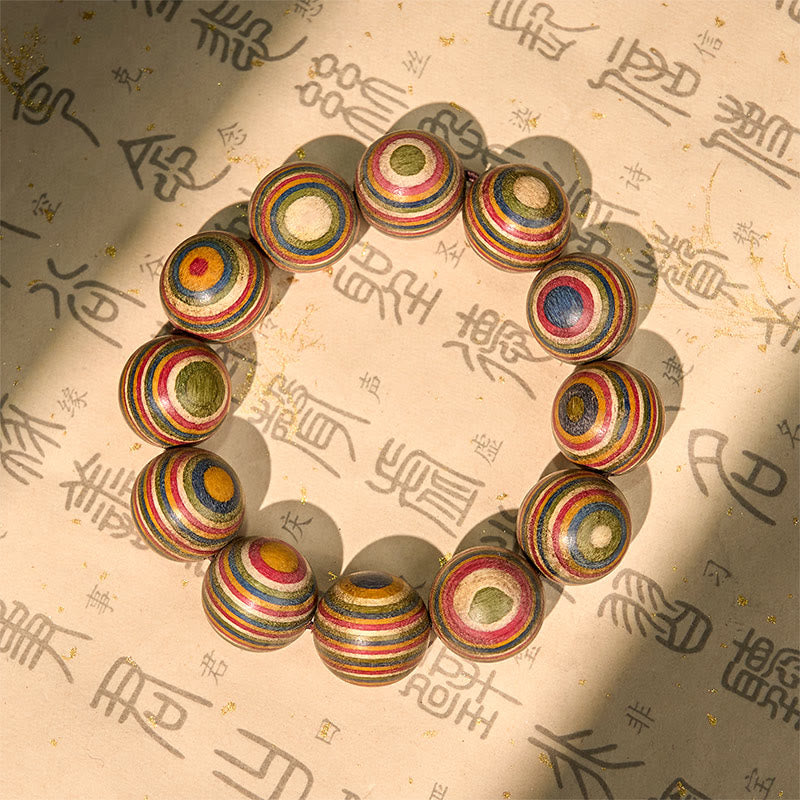 Fortune Jewel Colorful Rainbow Eucalyptus Balance Bracelet