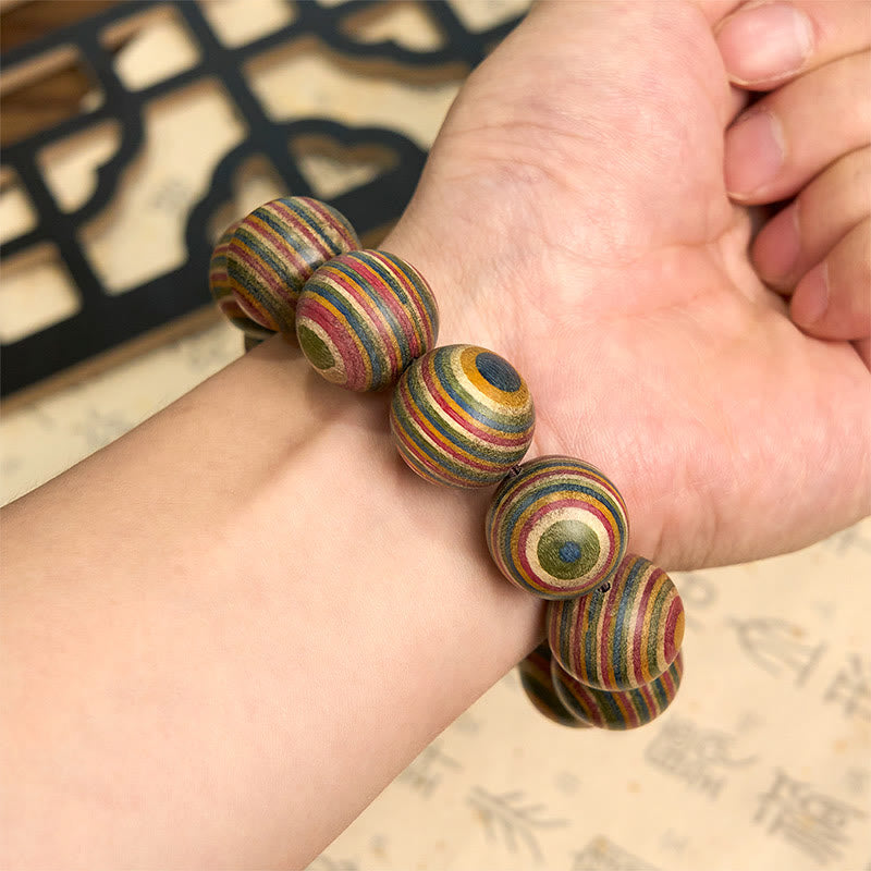 Fortune Jewel Colorful Rainbow Eucalyptus Balance Bracelet