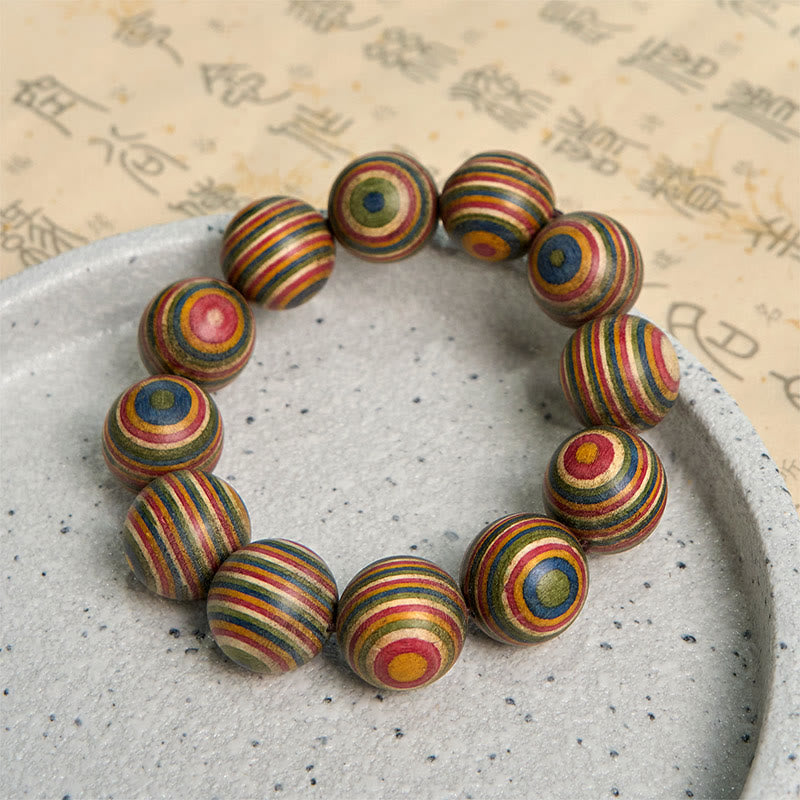 Fortune Jewel Colorful Rainbow Eucalyptus Balance Bracelet