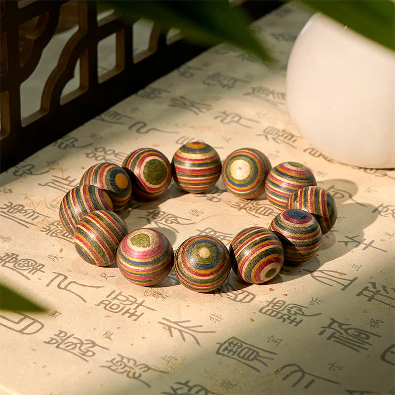 Fortune Jewel Colorful Rainbow Eucalyptus Balance Bracelet