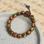 Fortune Jewel Colorful Rainbow Eucalyptus Gourd Positive Bracelet