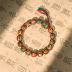 Fortune Jewel Colorful Rainbow Eucalyptus Gourd Positive Bracelet Fortune Jewel