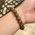 Fortune Jewel Colorful Rainbow Eucalyptus Gourd Positive Bracelet