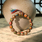 Fortune Jewel Colorful Rainbow Eucalyptus Gourd Positive Bracelet Fortune Jewel