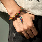 Fortune Jewel Colorful Rainbow Eucalyptus Gourd Positive Bracelet Fortune Jewel