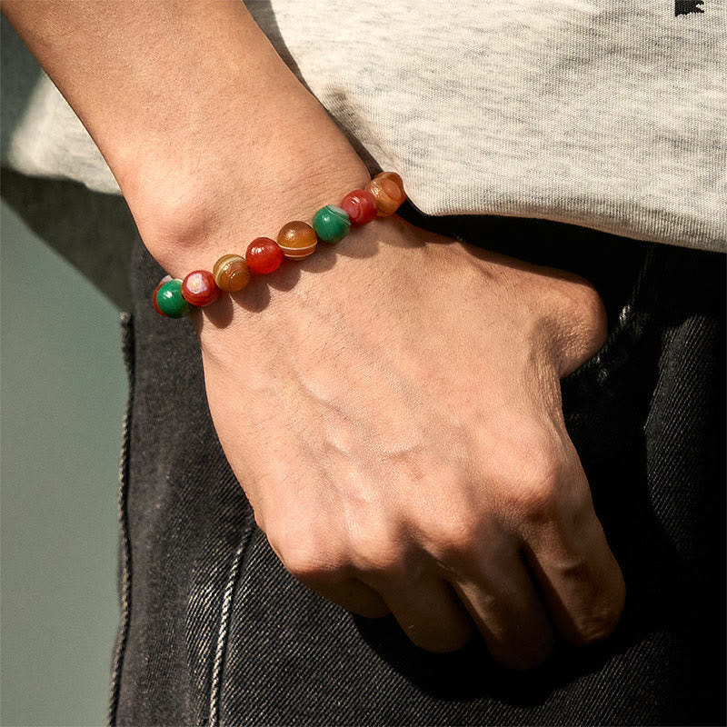 Fortune Jewel Natural Alashan Agate Confidence Bracelet