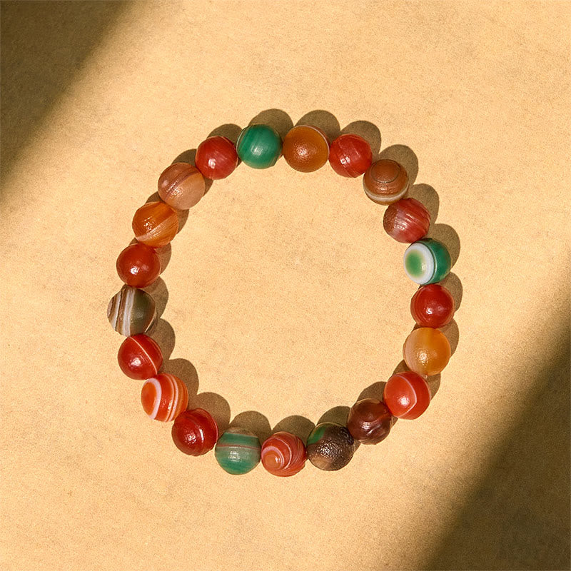 Fortune Jewel Natural Alashan Agate Confidence Bracelet