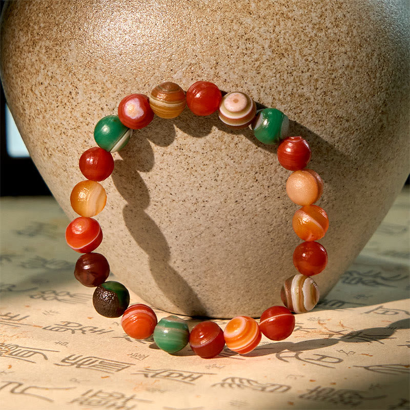 Fortune Jewel Natural Alashan Agate Confidence Bracelet