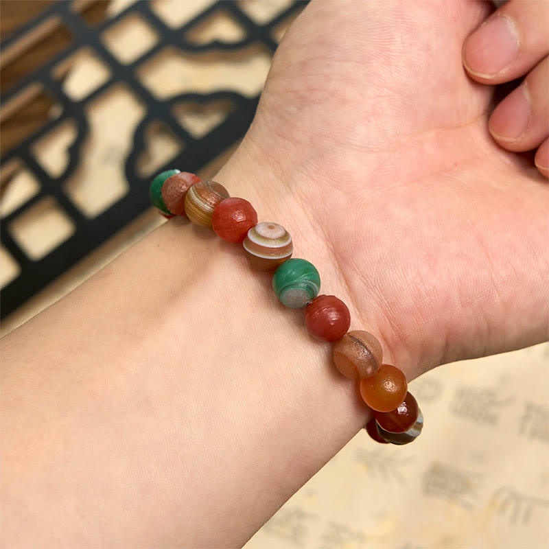 Fortune Jewel Natural Alashan Agate Confidence Bracelet