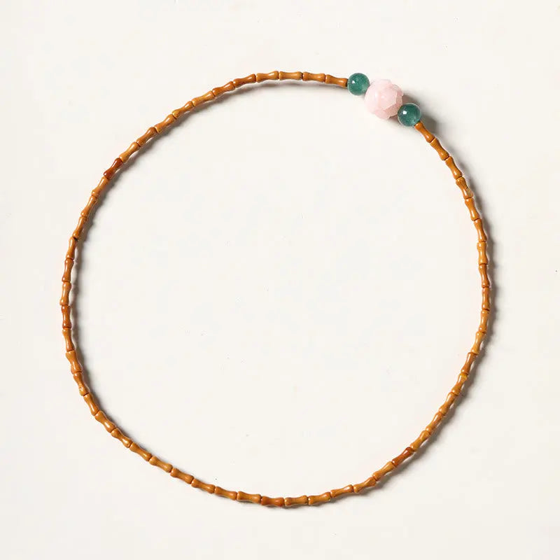Fortune Jewel Ultra-fine Olive Pit Lotus Inner Strength Double Circle Bracelet Fortune Jewel