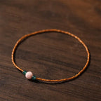 Fortune Jewel Ultra-fine Olive Pit Lotus Inner Strength Double Circle Bracelet Fortune Jewel