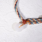 Fortune Jewel Natural Hetian Jade Peace Buckle Protection Colored Rope Braided Bracelet Fortune Jewel