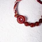Fortune Jewel Natural Red Agate Peace Buckle Logical Thinking Red Rope Bracelet Fortune Jewel