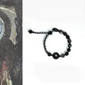Fortune Jewel Natural Black Obsidian Peace Buckle Purification Black Rope Bracelet Fortune Jewel