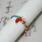 Fortune Jewel Natural Red Agate Pixiu Confidence Four-strand Braid Rope Bracelet Fortune Jewel