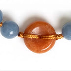 Fortune Jewel Colored Aventurine Peace Buckle Cure Bracelet Fortune Jewel