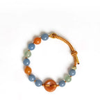 Fortune Jewel Colored Aventurine Peace Buckle Cure Bracelet Fortune Jewel