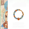 Fortune Jewel Colored Aventurine Peace Buckle Cure Bracelet Fortune Jewel