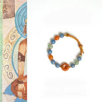Fortune Jewel Colored Aventurine Peace Buckle Cure Bracelet Fortune Jewel