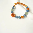 Fortune Jewel Colored Aventurine Peace Buckle Cure Bracelet Fortune Jewel