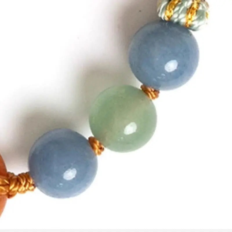 Fortune Jewel Colored Aventurine Peace Buckle Cure Bracelet Fortune Jewel