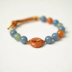Fortune Jewel Colored Aventurine Peace Buckle Cure Bracelet Fortune Jewel
