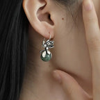 Fortune Jewel Lotus Round Bead Copper Enlightenment Earrings Fortune Jewel