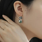 Fortune Jewel Lotus Round Bead Copper Enlightenment Earrings Fortune Jewel