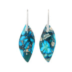 Fortune Jewel Natural Emperor Stone Water Drop Leaf Shape Happiness Earrings Fortune Jewel