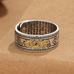 Fortune Jewel Dragon Pattern Heart Sutra Copper Strength Ring Fortune Jewel