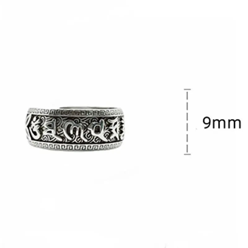 Fortune Jewel Om Mani Padme Hum Copper Adjustable Wealth Ring Fortune Jewel