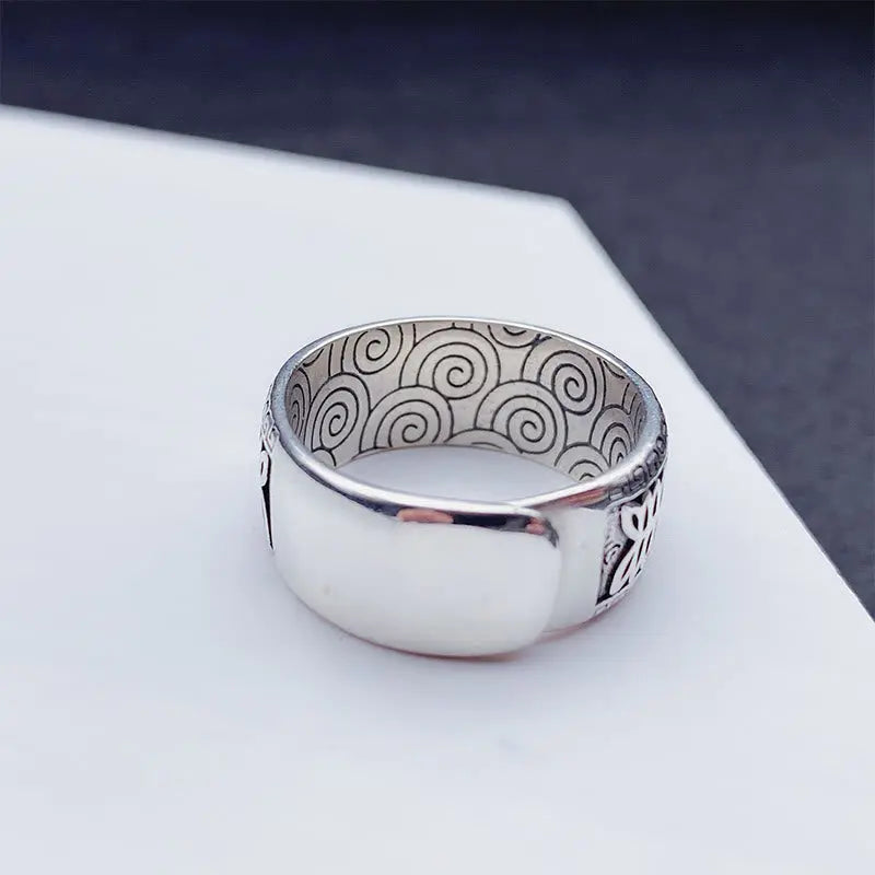 Fortune Jewel Om Mani Padme Hum Copper Adjustable Wealth Ring Fortune Jewel