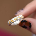 Fortune Jewel 999 Sterling Silver Hammer Pattern Om Mani Padme Hum Balance Ring Fortune Jewel