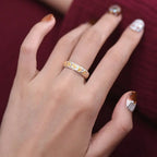 Fortune Jewel 999 Sterling Silver Hammer Pattern Om Mani Padme Hum Balance Ring Fortune Jewel