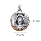 Fortune Jewel Copper Buddha Devil Pattern Serenity Pendant Necklace Fortune Jewel