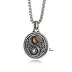 Fortune Jewel Snake Yin Yang Symbol Copper Wealth Necklace Pendant Fortune Jewel