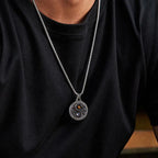 Fortune Jewel Snake Yin Yang Symbol Copper Wealth Necklace Pendant Fortune Jewel
