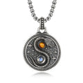 Fortune Jewel Snake Yin Yang Symbol Copper Wealth Necklace Pendant Fortune Jewel